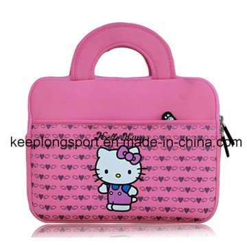 Caso elegante do portátil do neopreno do rosa com logotipo de Hello Kitty